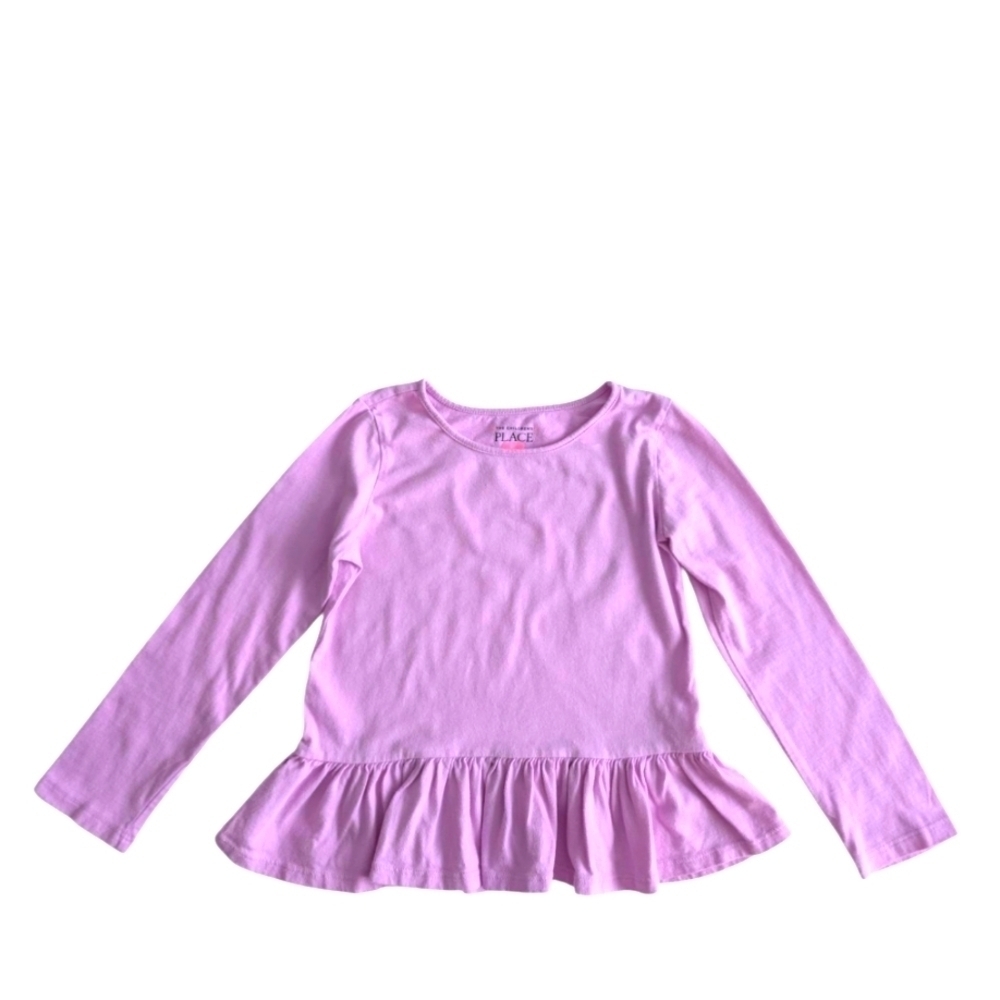 Children's Place Girls Purple Long Sleeve Top Cotton Size 5T